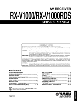 Yamaha RXV-1000 - Service Manual 